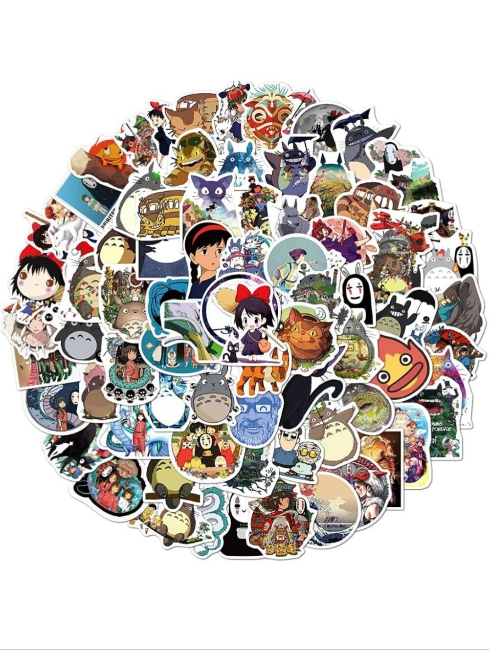 Studio Ghibli–Style Sticker Pack for Small Pets Habitat Accessories — Multicolor